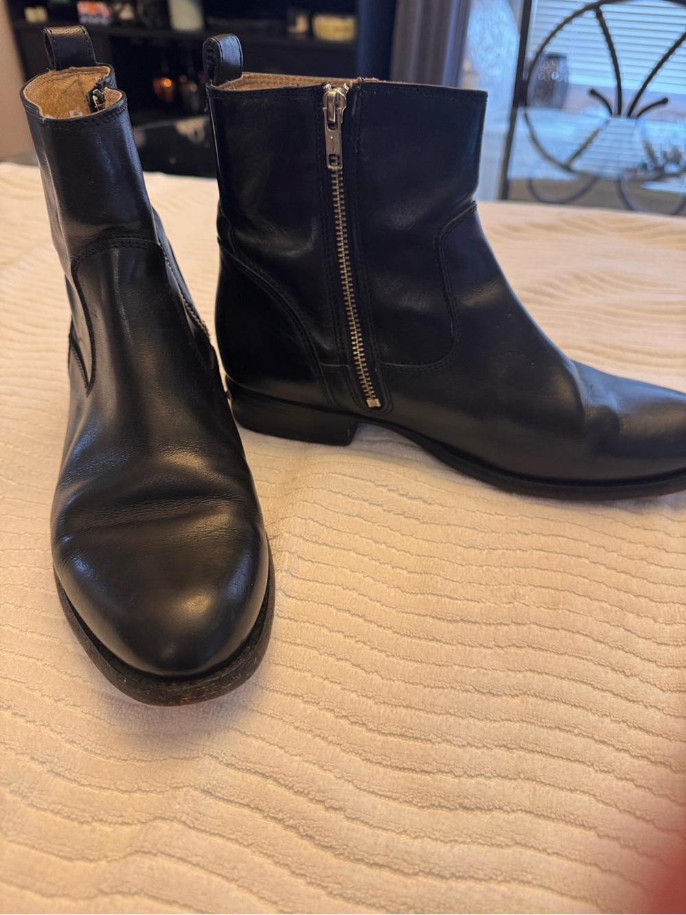 The Frye Company black leather ankle boots